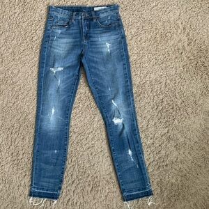 BlankNYC Classique skinny size 26 mid rise ankle blue jeans